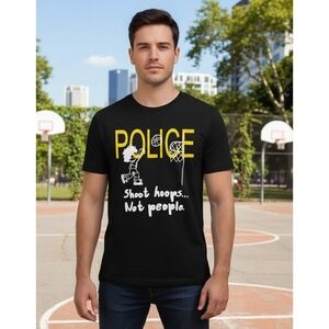 Better Days Graphic T-Shirt Shoot Hoops Not People Los Angeles Black Mens Size L
